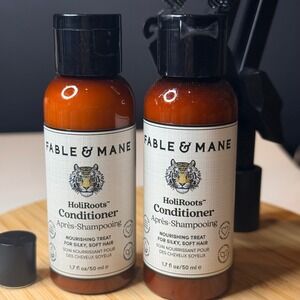 Fable & Mane • HoliRoots Conditioner • Silky Soft Hair • 2x50ml Bottles • New